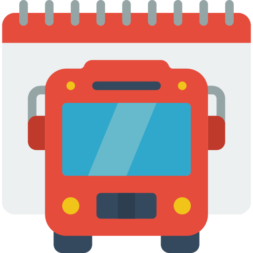 Calendar time and date transport transportation icon