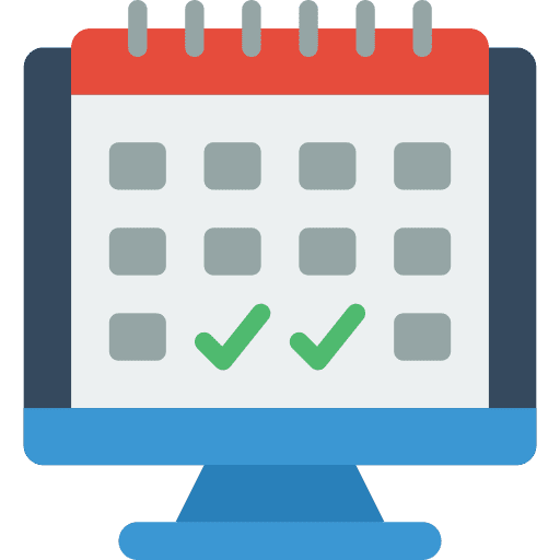 Computer computer calendar laptop icon