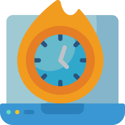 Laptop time and date laptop electronics icon