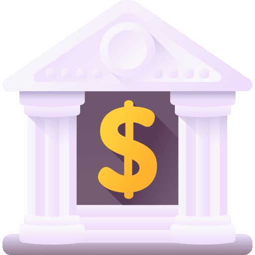 Bank banking buildings temple icon