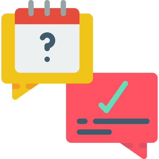 Speech bubble calendar notification speech bubble icon