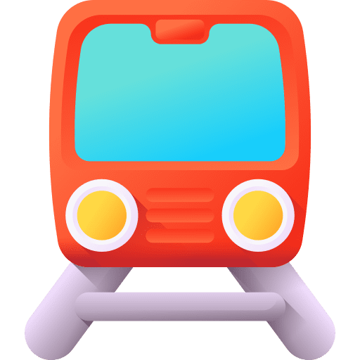 Train public transport tube directions icon