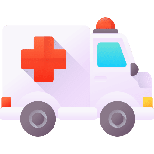 Ambulance architecture and city automobile vehicle icon