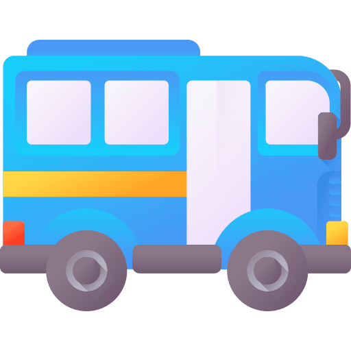 Electric bus architecture and city electric bus automobile icon