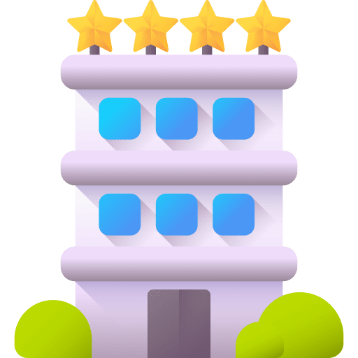 Hotel buildings hostel hotel icon