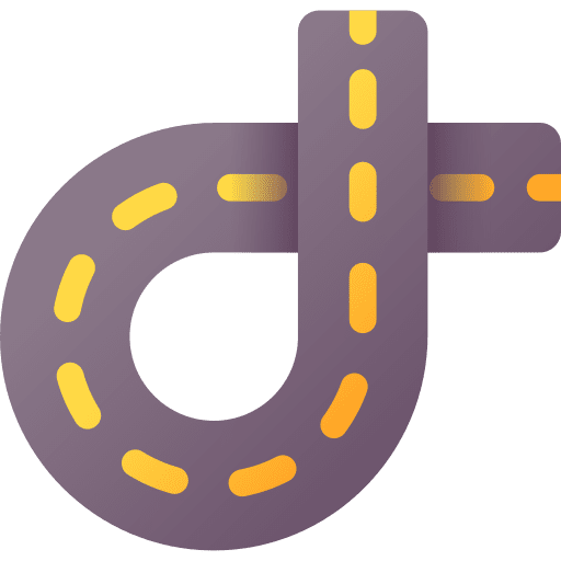 Road architecture and city ways perspective icon