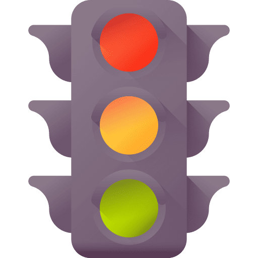 Traffic lights architecture and city seo and web stop signal icon