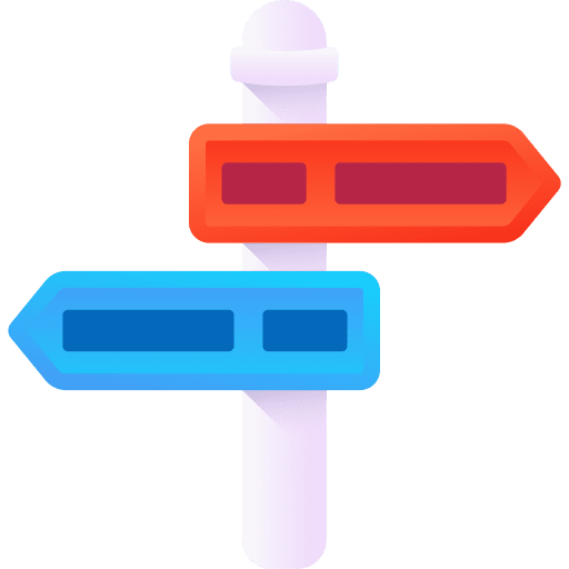 Direction sign directional sign orientation roads icon