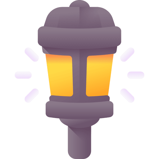 Garden outdoor illumination antique icon