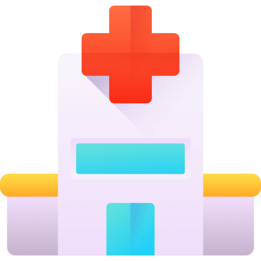 Hospital health clinic architecture and city urban icon