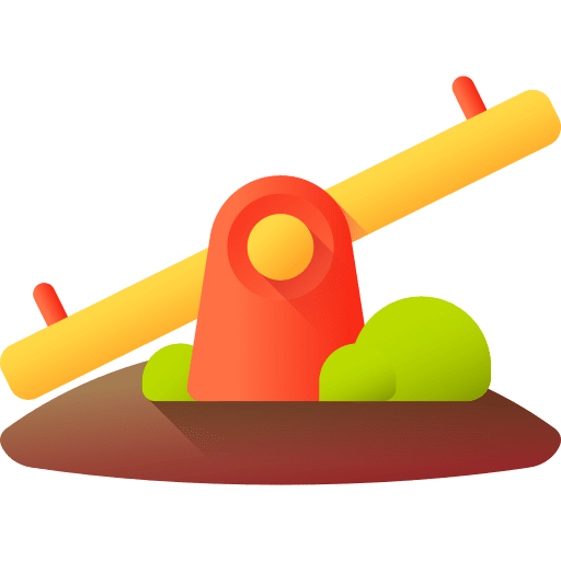 Seesaw fun kid and baby seesaw icon