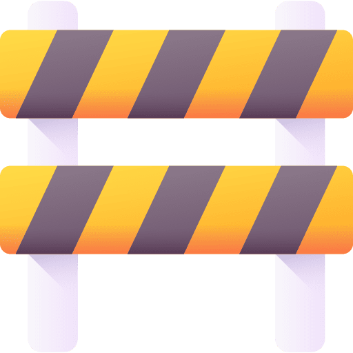 Traffic barrier road barrier architecture and city under construction icon