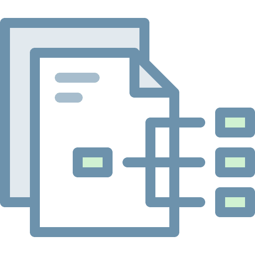 Hierarchy business and finance flow order icon