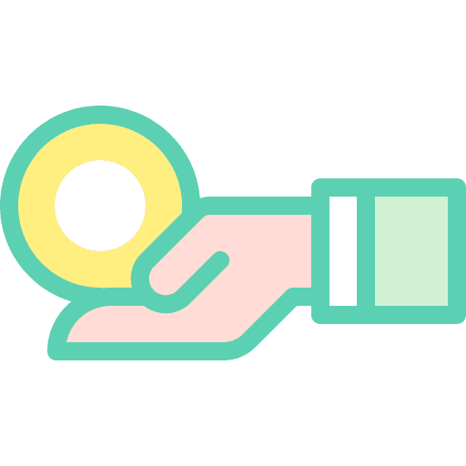 Lend dollar charity fund icon