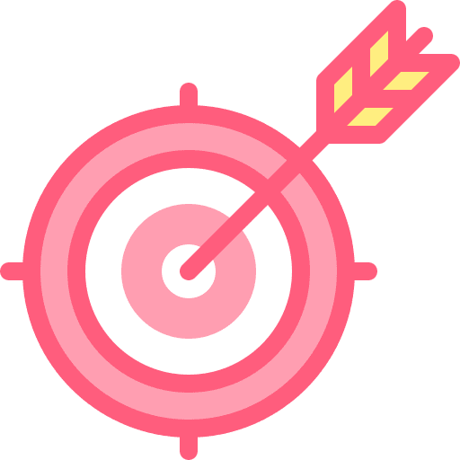 Target darts objective dart board icon