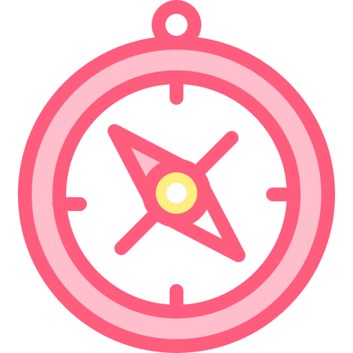 Compass orientation cardinal points tools and utensils icon