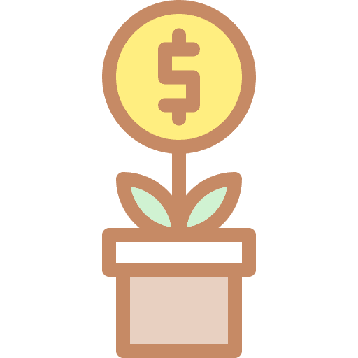 Growth invest growth bank icon