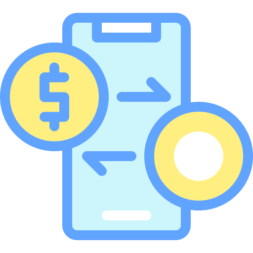 Mobile finance payment mobile icon