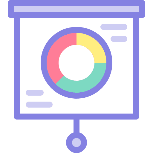 Presentation business and finance pie chart education icon