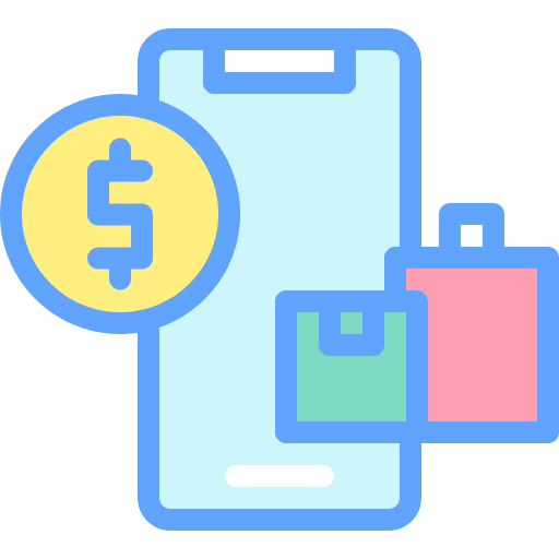 Shopping bags iphone business and finance money icon