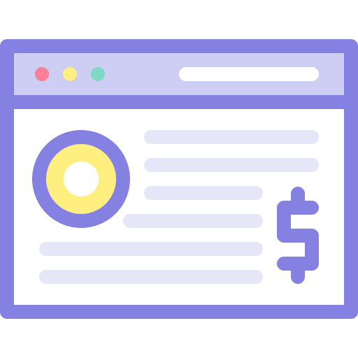 Business website money browser icon