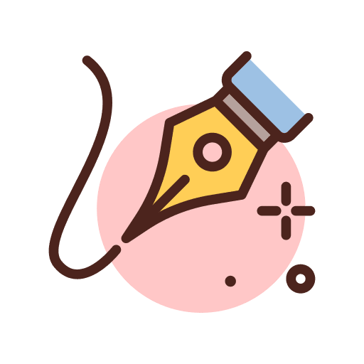 Draw draw calligraphy pen art and design icon