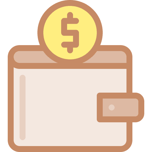 Wallet dollar currency wallet icon