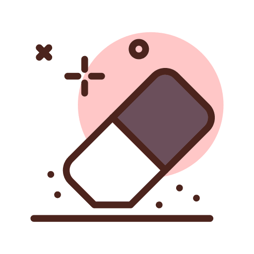 Eraser education clean remove icon