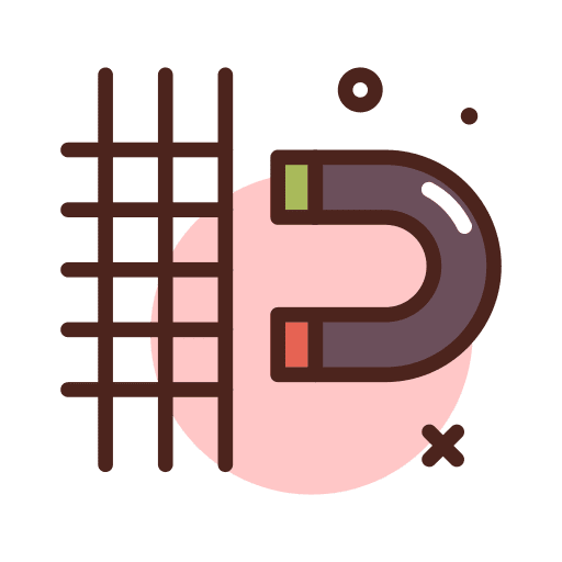 Grid art and design grid snap icon