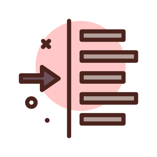 Indent left indent art and design right indent icon