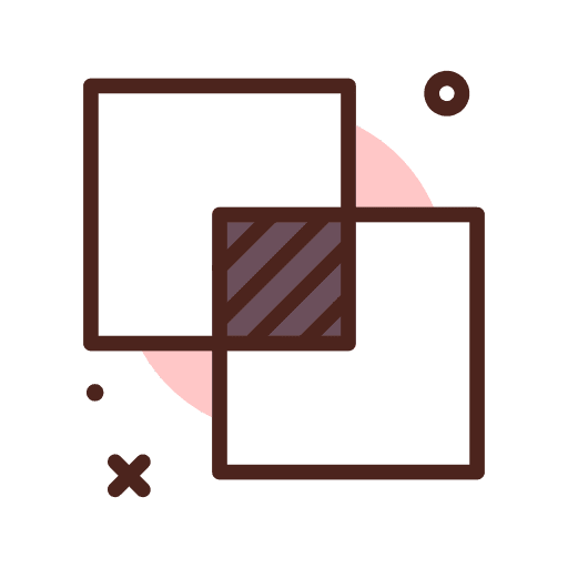 Intersection integration difference graphic design icon