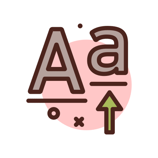 Baseline shift type baseline shift characters icon