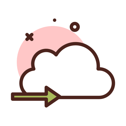 Cloud cloud save arrow icon