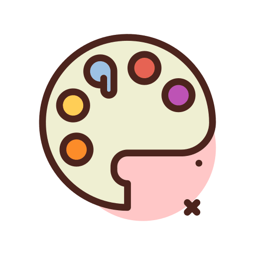 Color palette painting color art and design icon