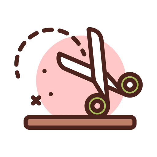 Cut scissor scissors art and design icon