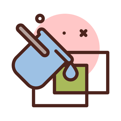 Paint color tools and utensils design icon
