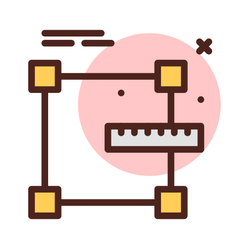 Ruler art and design edit scale icon