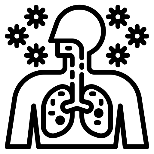 Lung lungs coronavirus pneumonia icon