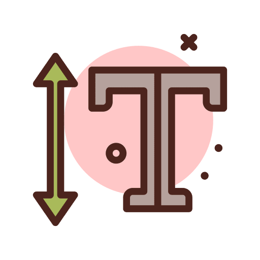 Vertical write art and design text icon