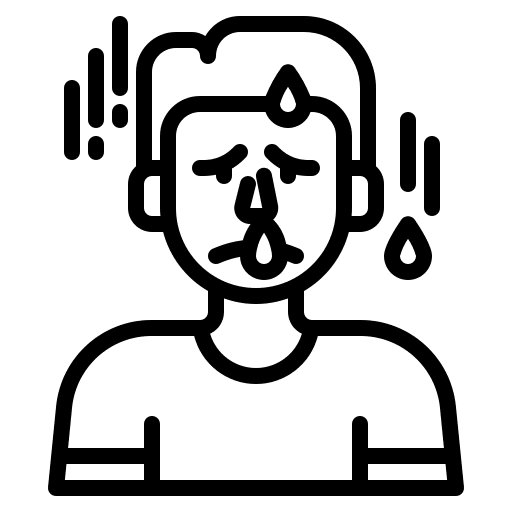 Fever sick fever virus icon