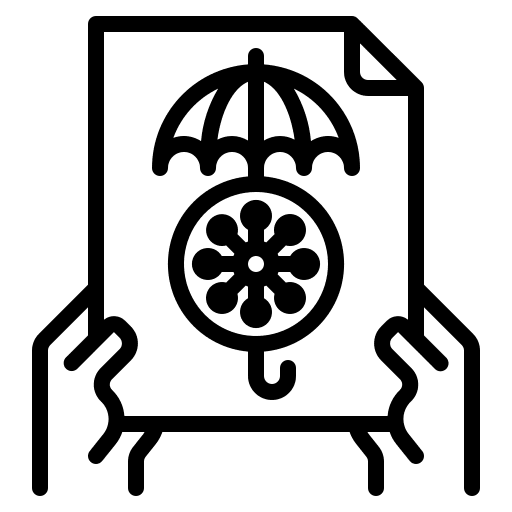Insurance virus coronavirus protection icon