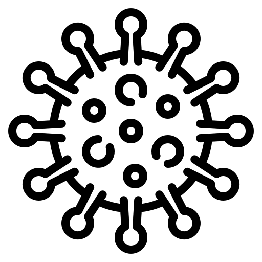 Coronavirus science bacteria virus icon