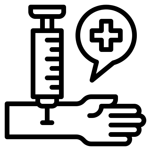 Syringe healthcare and medical syringe arm icon