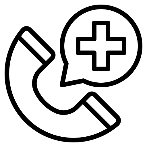 Telephone call hospital healthcare and medical telephone call icon