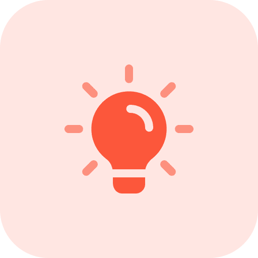 Lamp bulb idea electricity icon