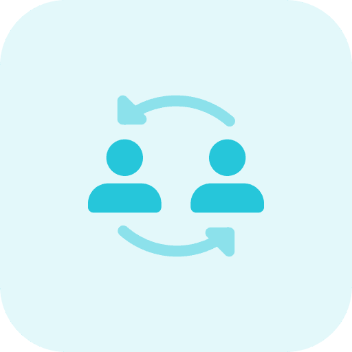 Swap user employees replace icon