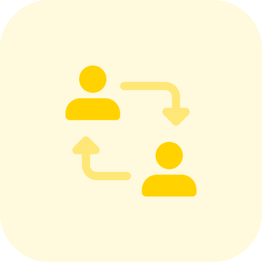 Switch people transfer social media icon