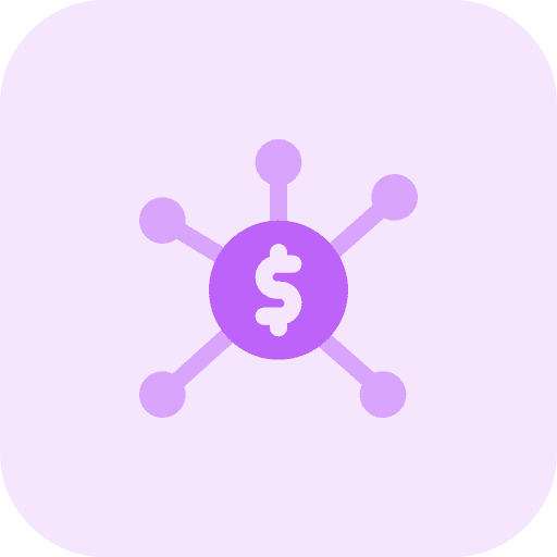 Banking nodes sources dollar sign icon