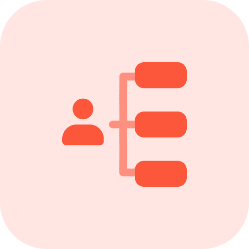 Boss hierarchical structure team group icon