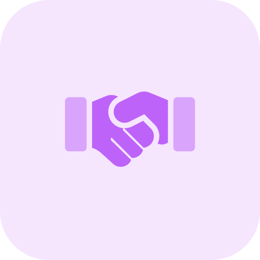 Deal hand partnership handshake ally icon